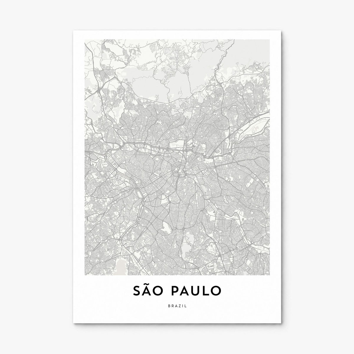 São Paulo Map Poster, print only (unframed)