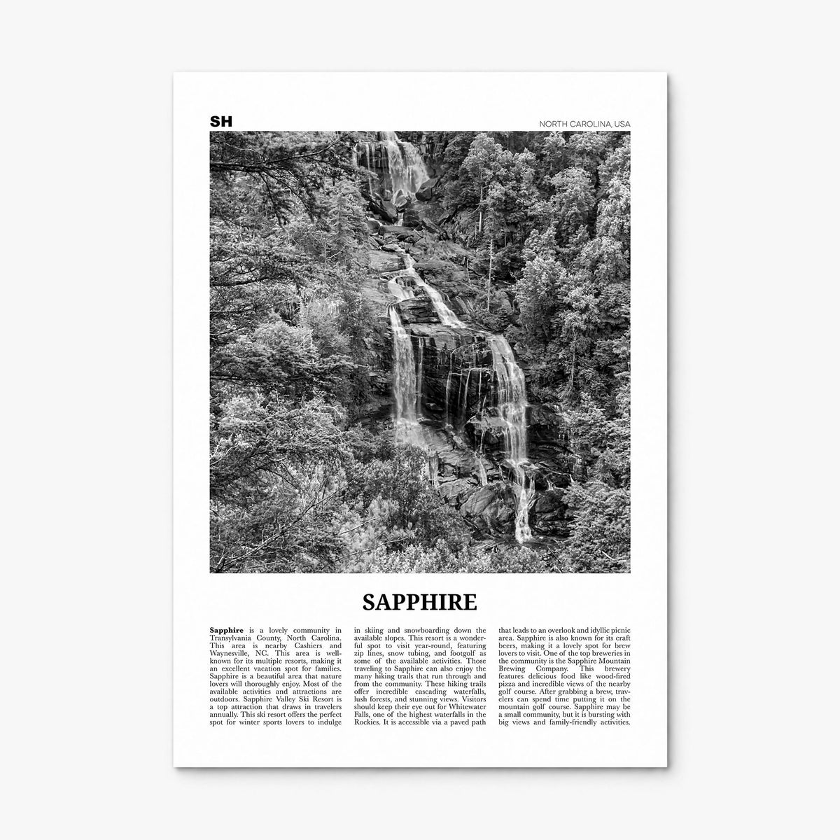 Sapphire Newspaper Poster, print only (unframed)