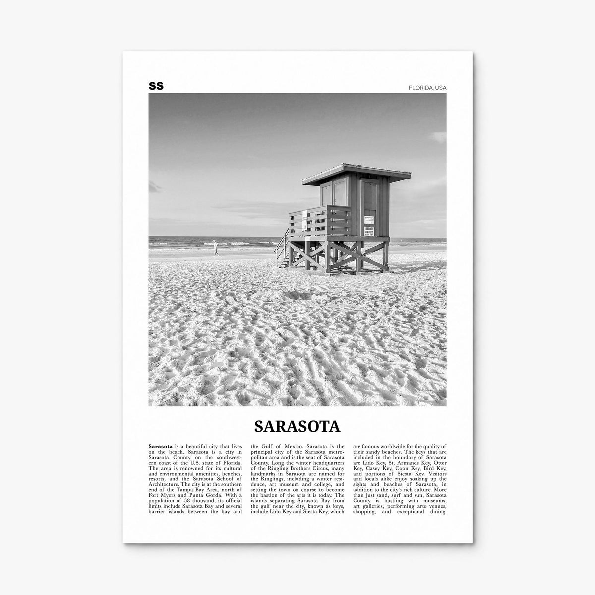 Sarasota Newspaper No 1 Poster, print only (unframed)
