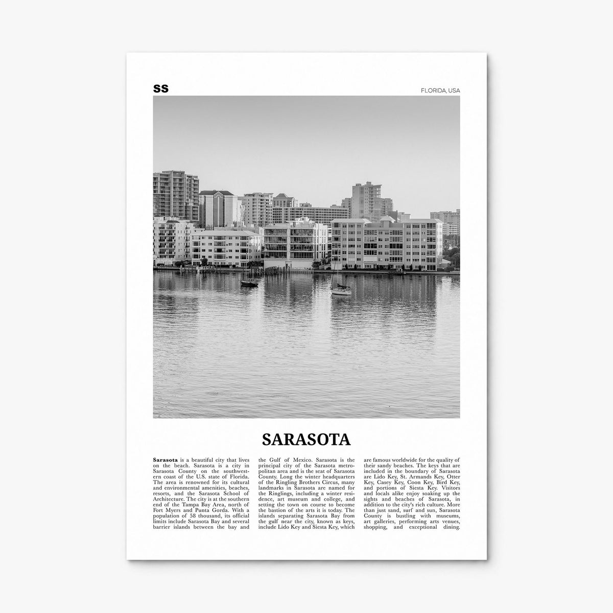 Sarasota Newspaper No 2 Poster, print only (unframed)