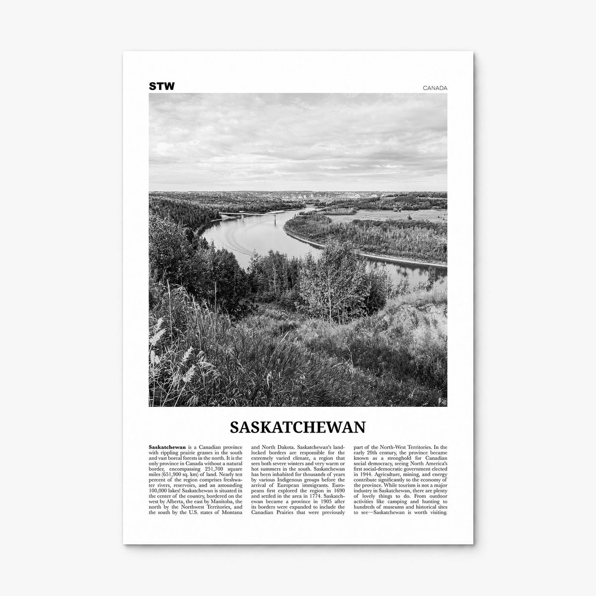 Saskatchewan Newspaper Poster, print only (unframed)