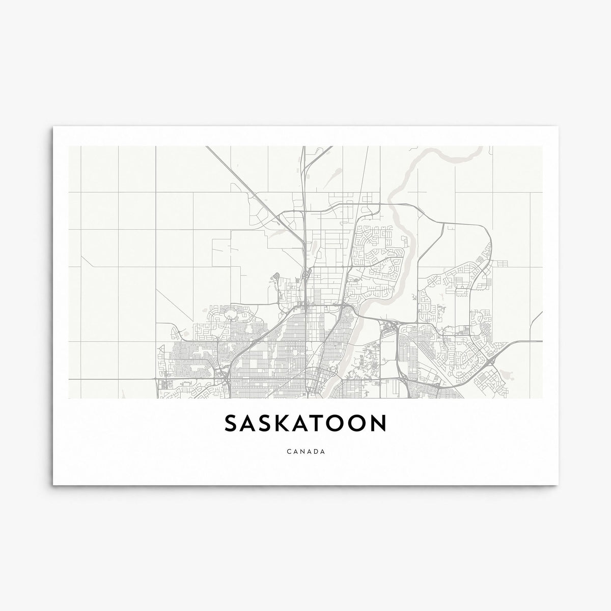Saskatoon Map Poster, print only (unframed)