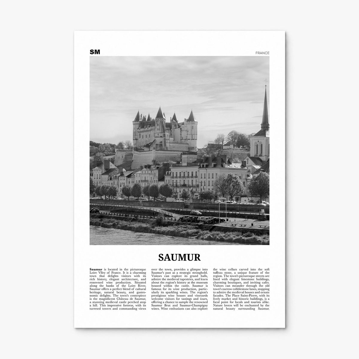 Saumur Newspaper Poster, print only (unframed)