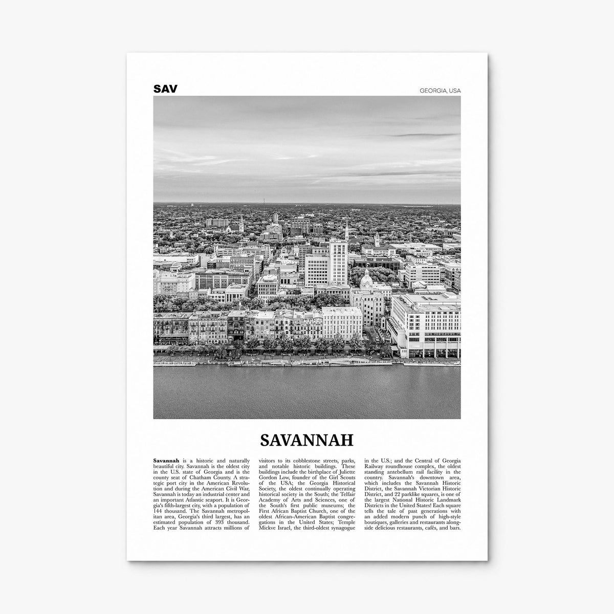 Savannah Newspaper No 2 Poster, print only (unframed)
