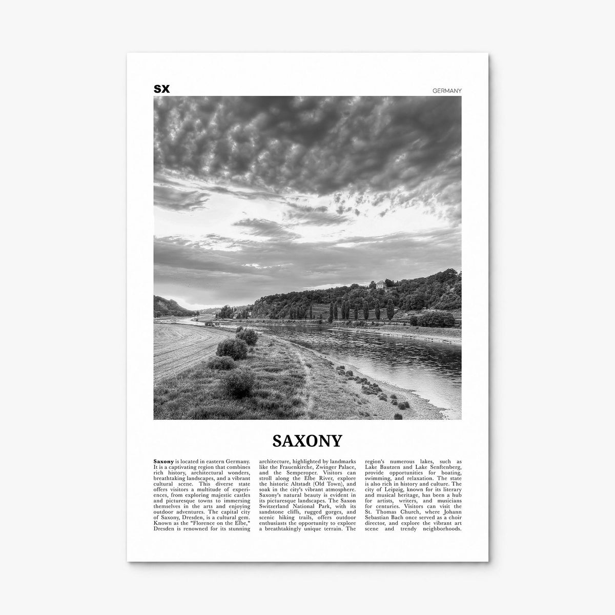 Saxony Newspaper Poster, print only (unframed)