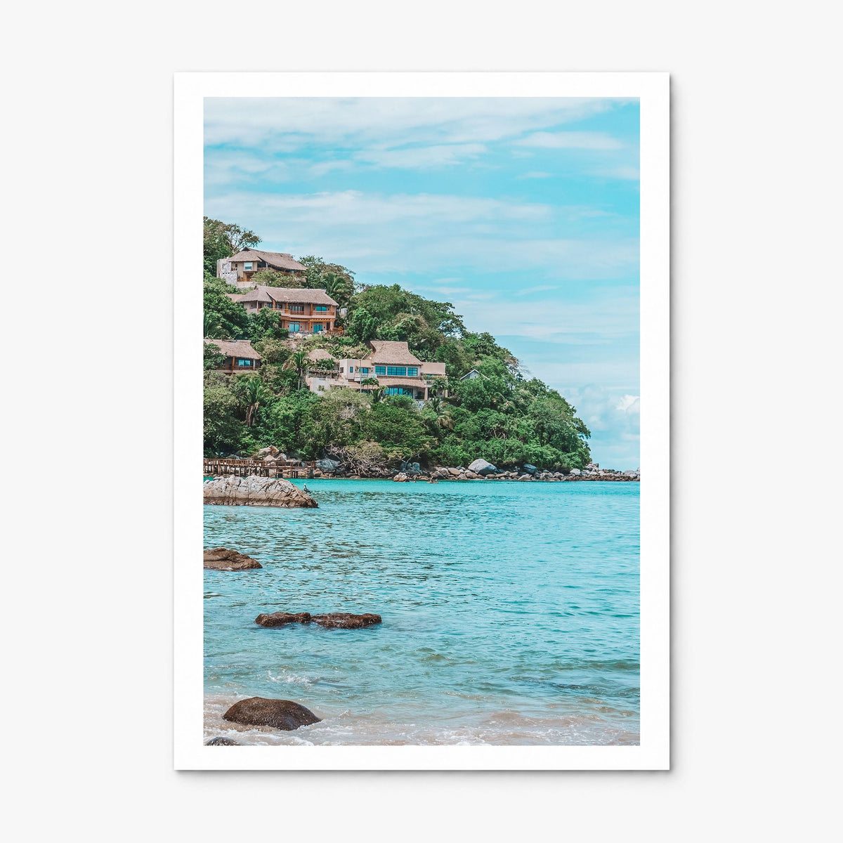 Sayulita Photo Poster, print only (unframed), white border