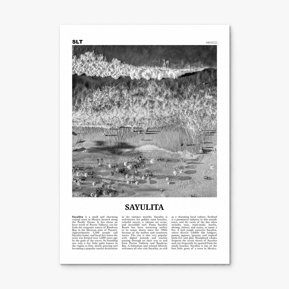 Sayulita Newspaper Poster, print only (unframed)