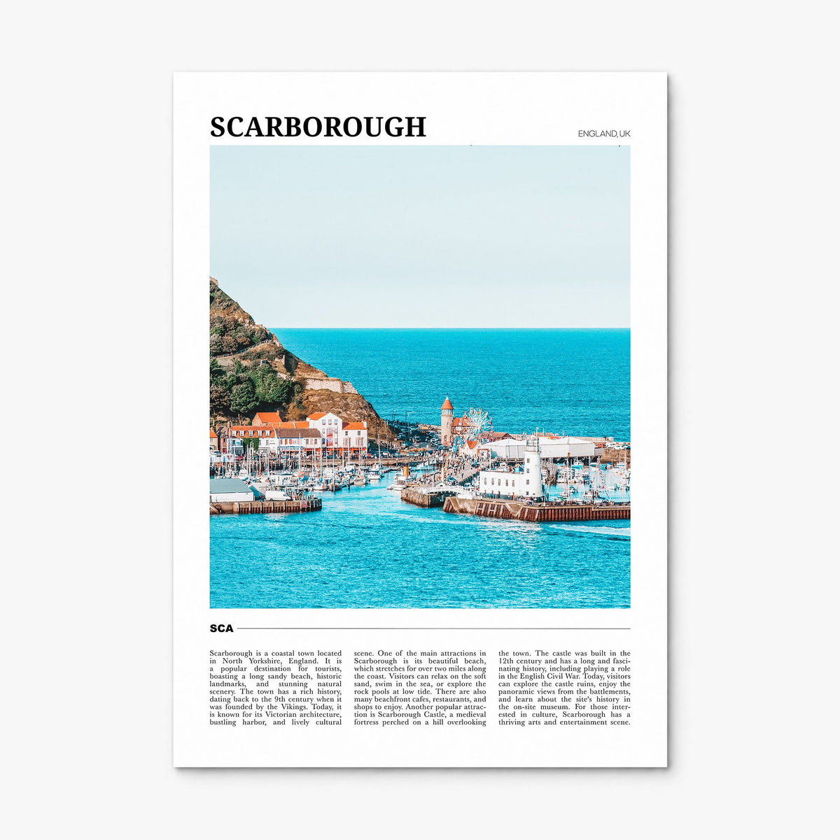 Scarborough Travel Poster, print only (unframed)