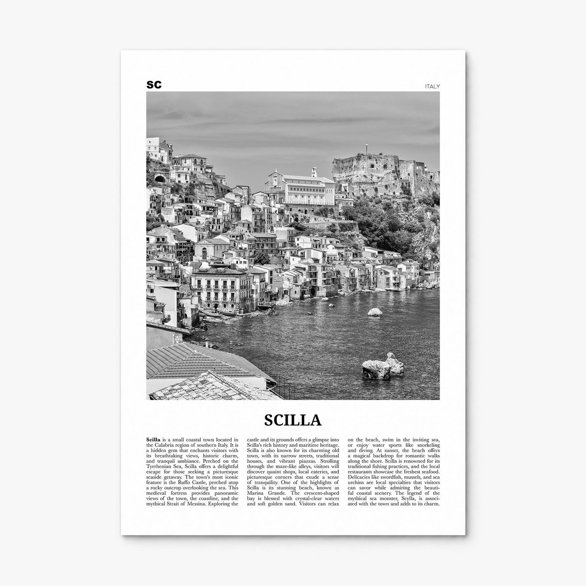 Scilla Newspaper Poster, print only (unframed)