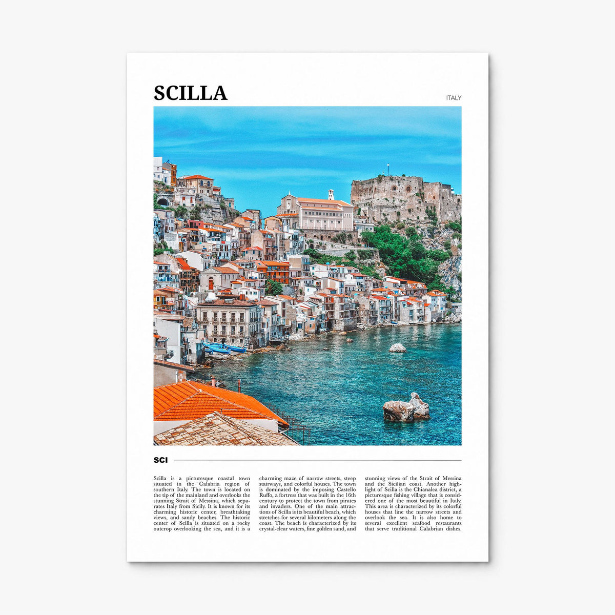 Scilla Travel Poster, print only (unframed)