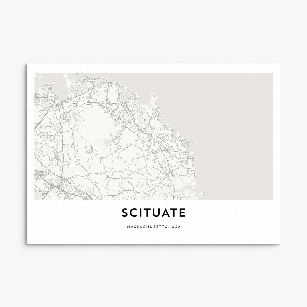 Scituate Map Poster, print only (unframed)