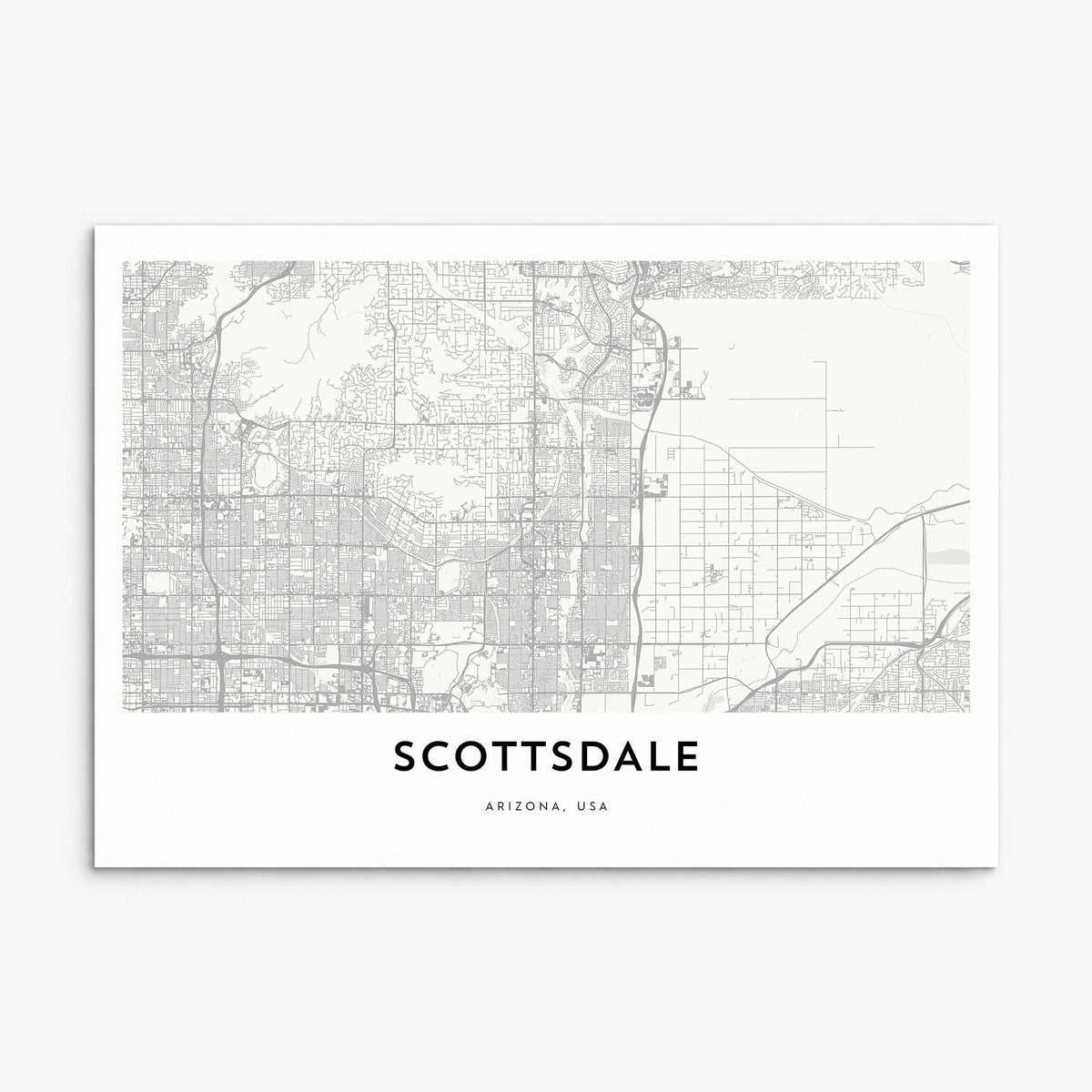 Scottsdale Map Poster, print only (unframed)