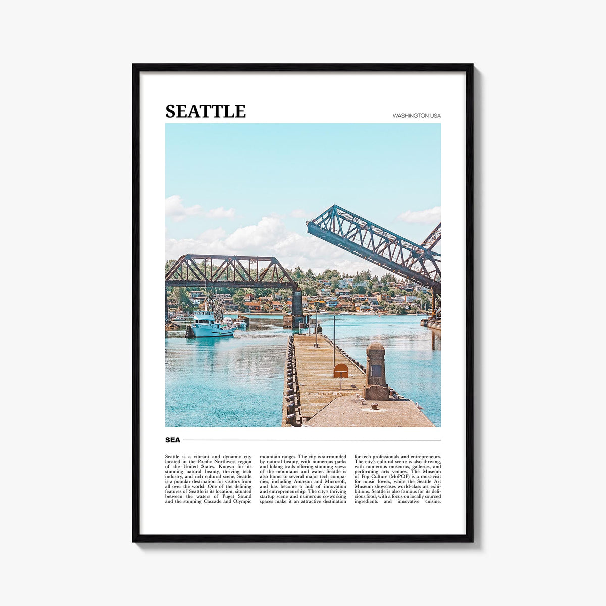 Seattle Travel No 2 Poster