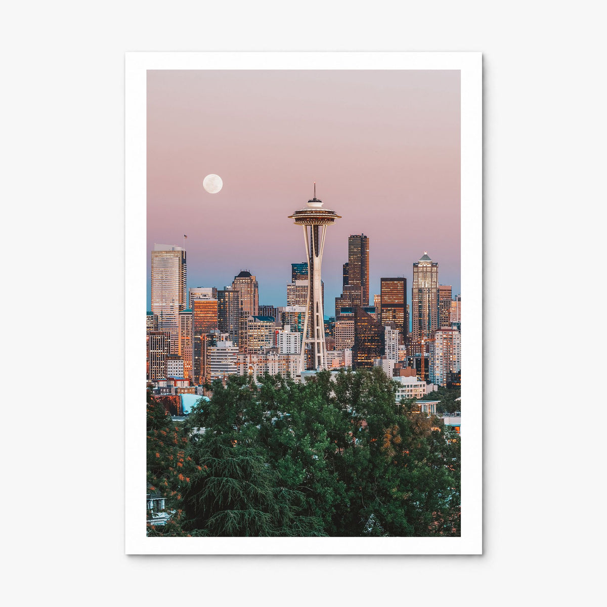 Seattle Photo No 2 Poster, print only (unframed), white border