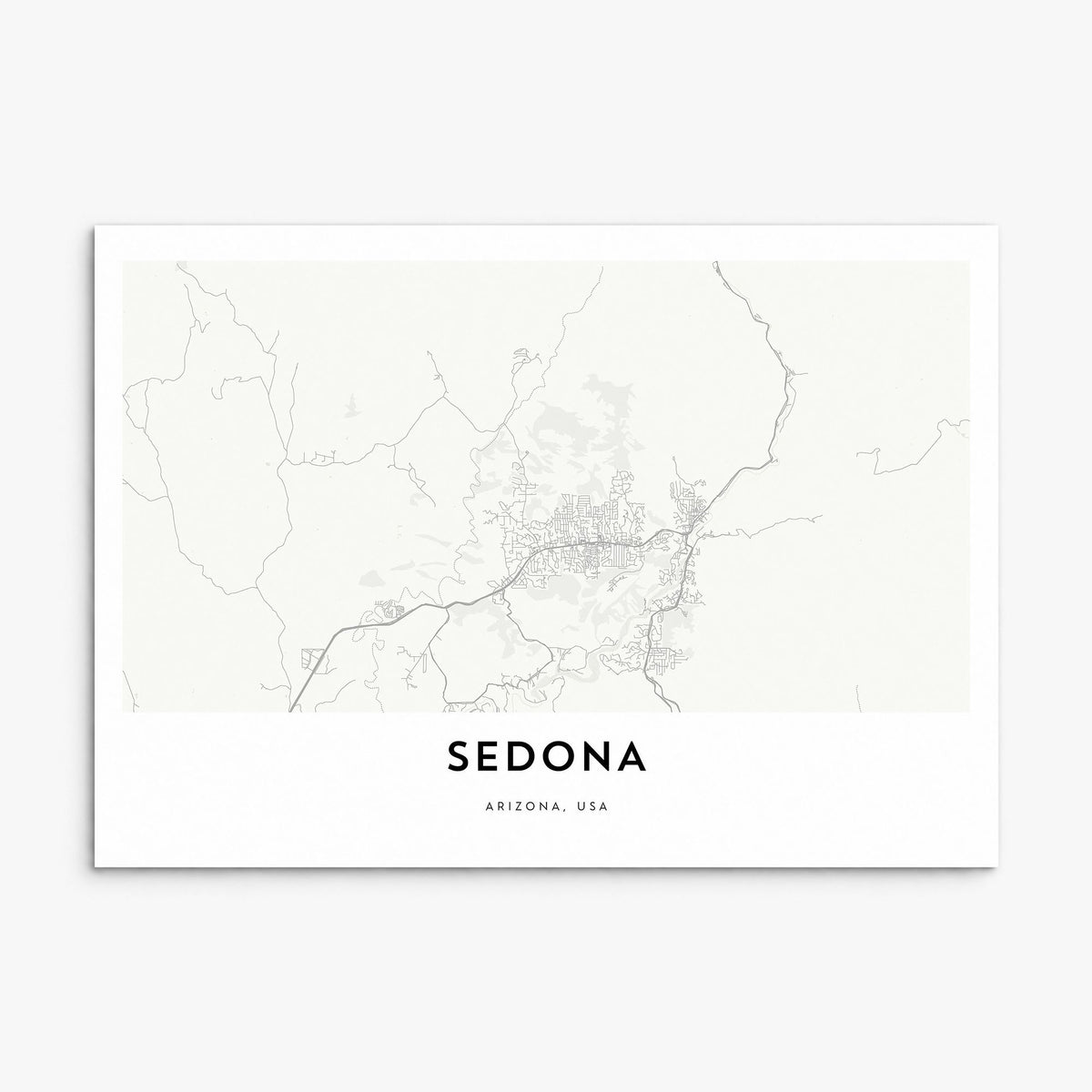 Sedona Map Poster, print only (unframed)