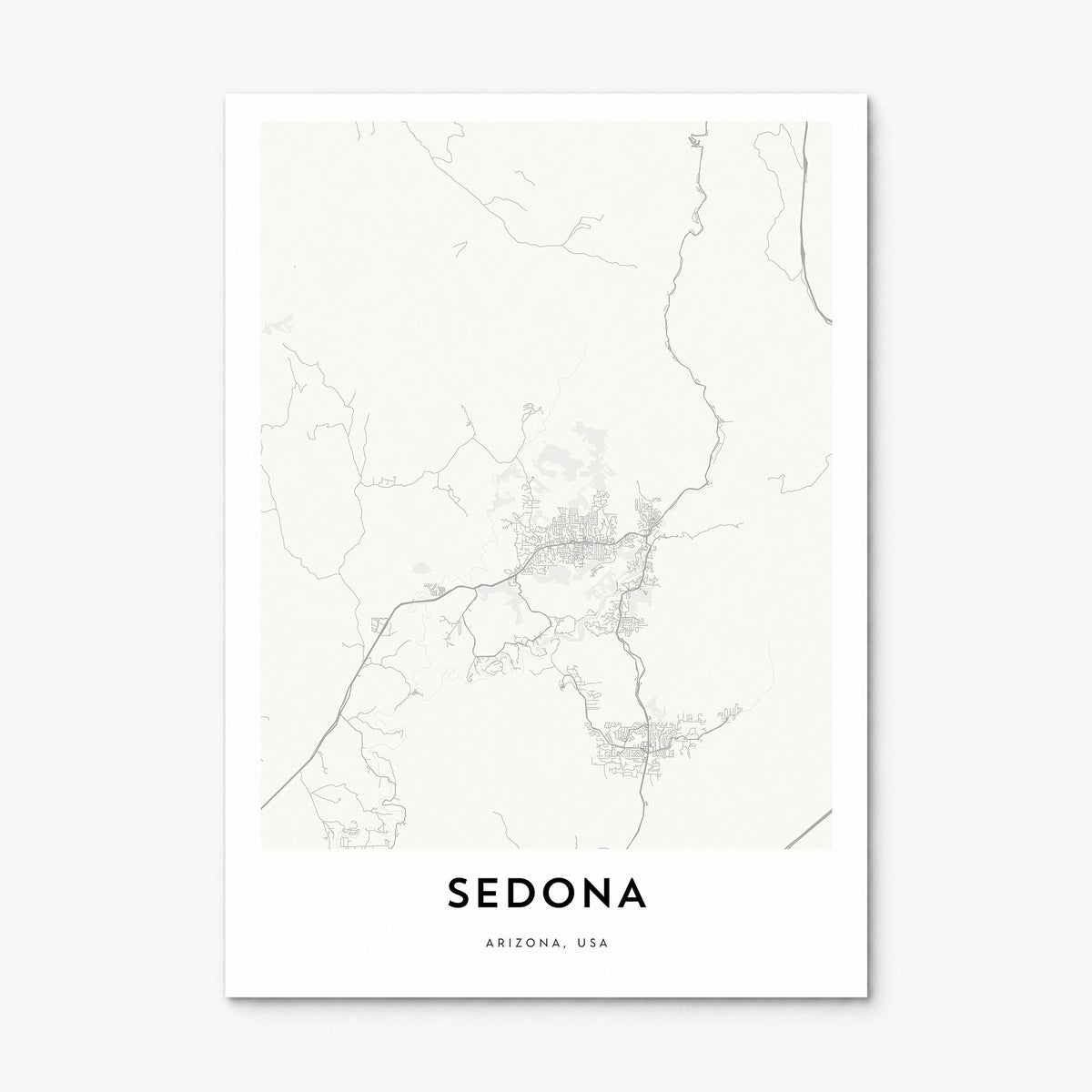 Sedona Map Poster, print only (unframed)