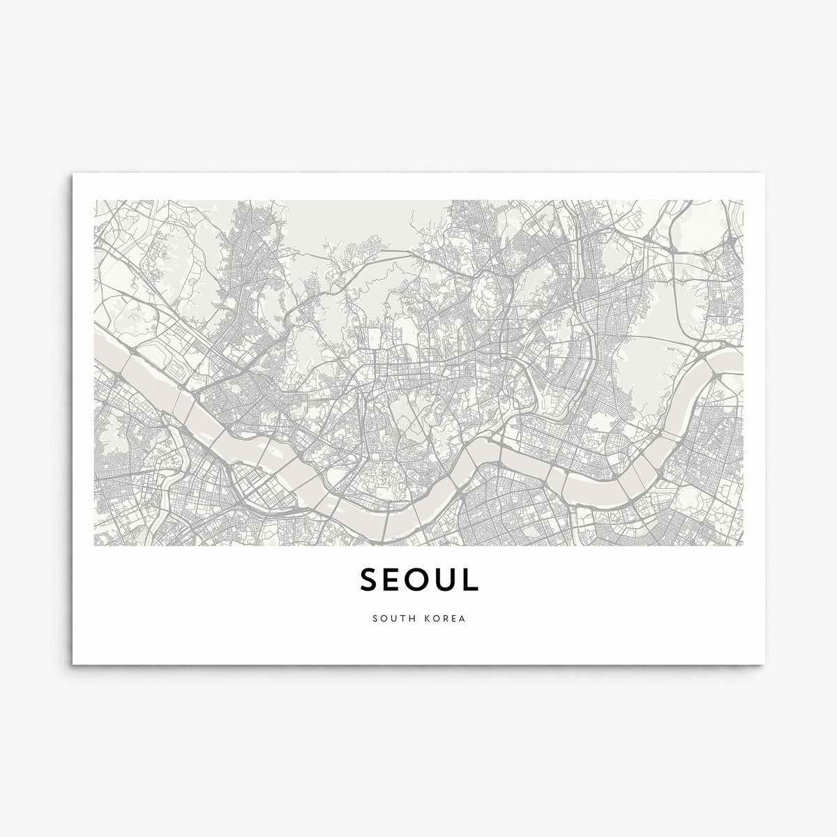 Seoul Map Poster, print only (unframed)