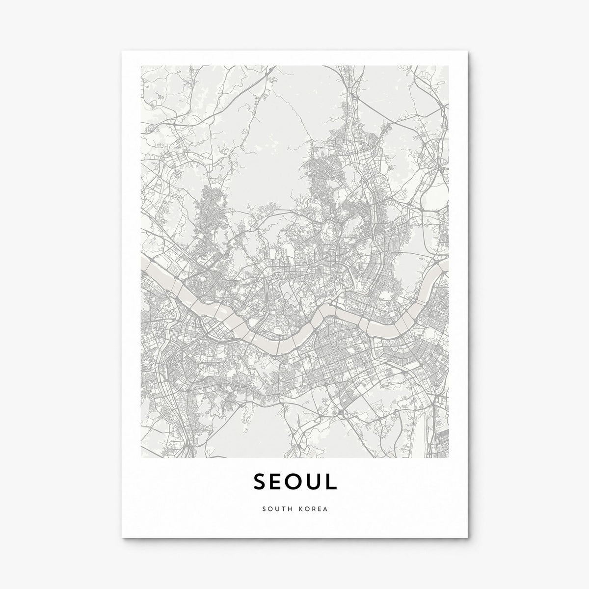 Seoul Map Poster, print only (unframed)