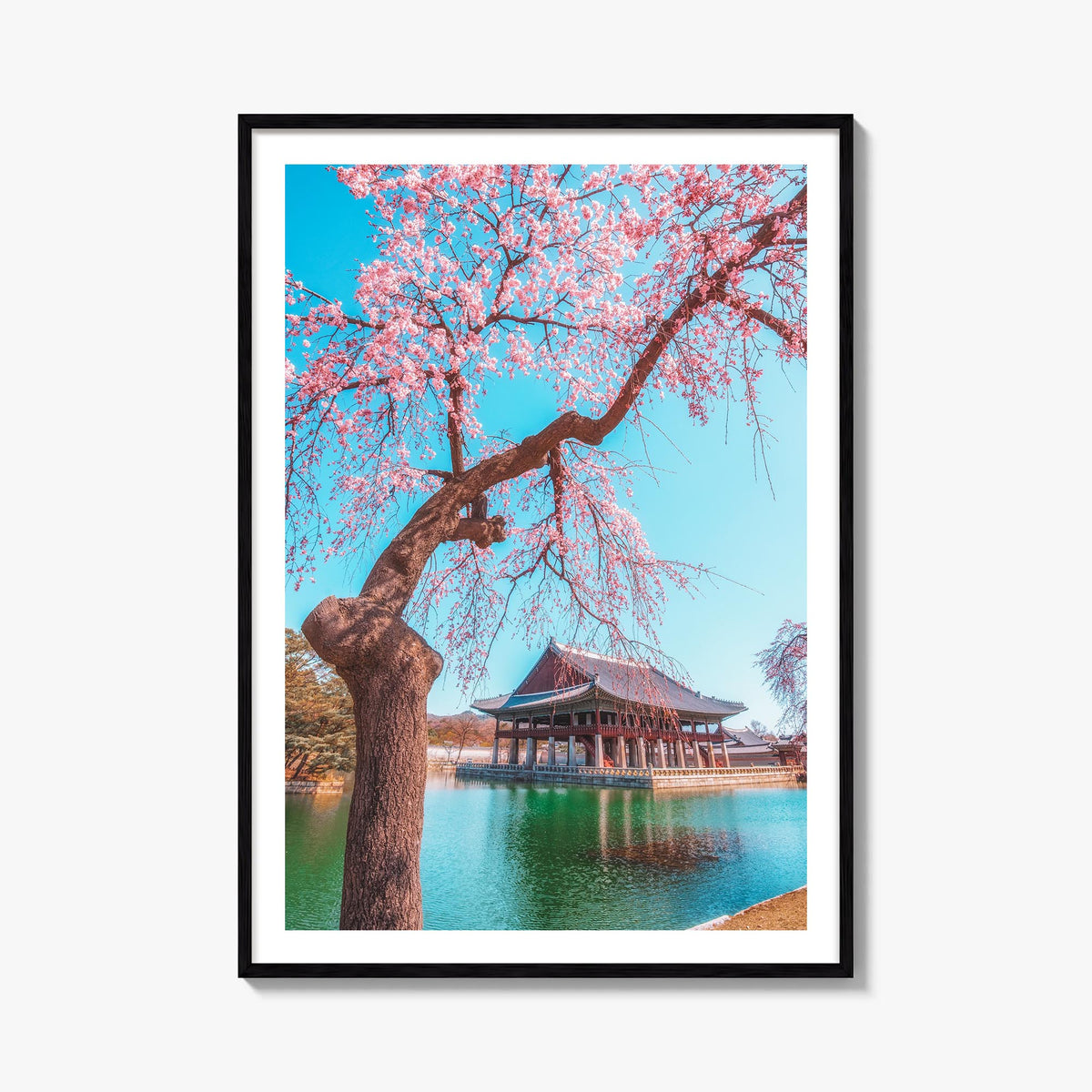 Seoul no. 3 colorful photo poster of South Korea – vertical wall art, unframed print shown in interior mockup