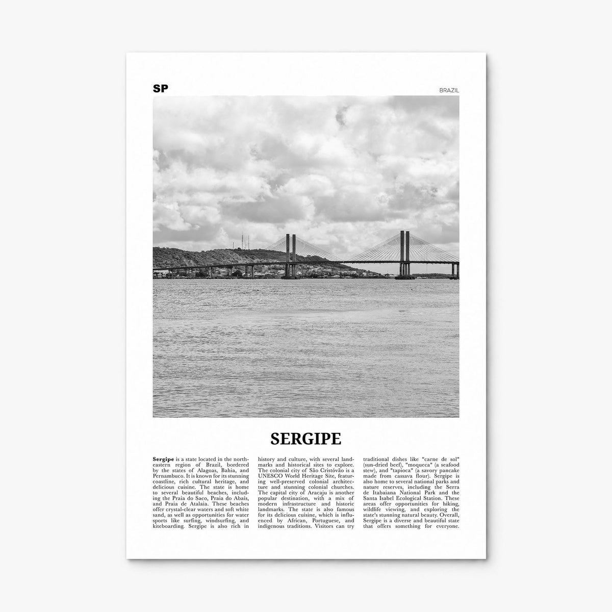 Sergipe Newspaper Poster, print only (unframed)