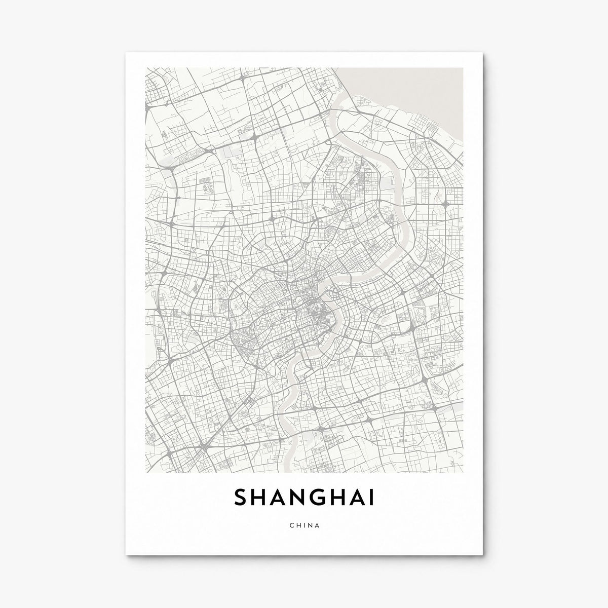 Shanghai Map Poster, print only (unframed)