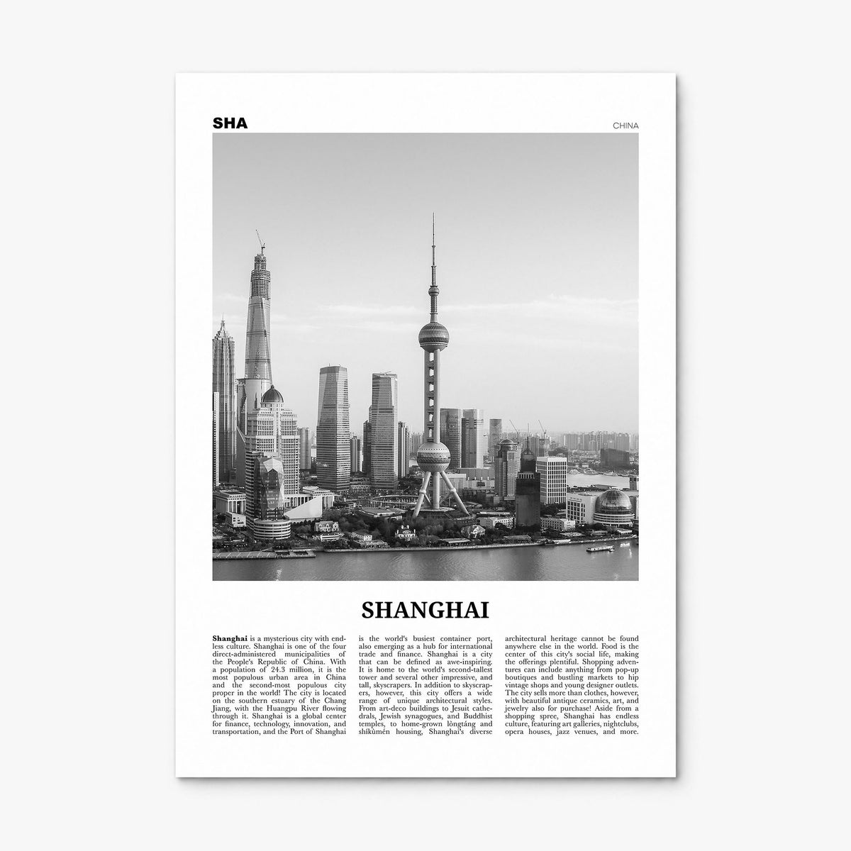 Shanghai Newspaper No 4 Poster, print only (unframed)