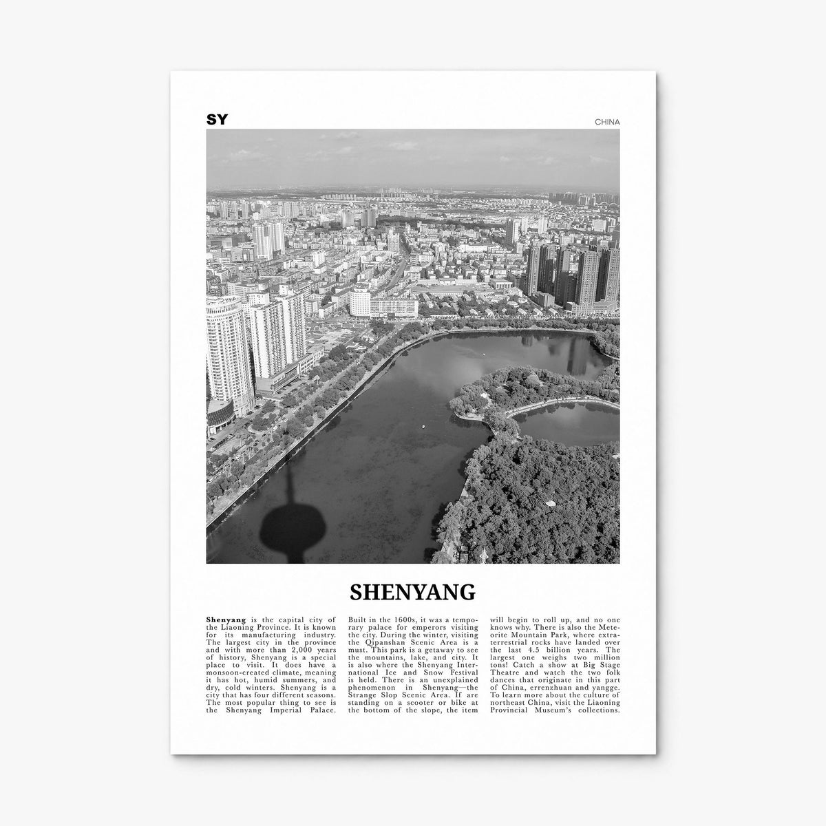 Shenyang Newspaper Poster, print only (unframed)