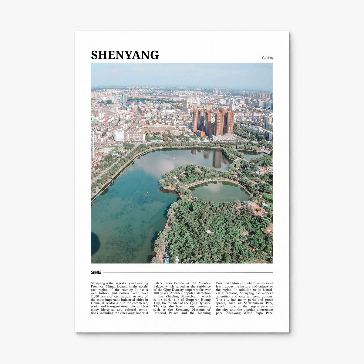 Shenyang Travel Poster, print only (unframed)