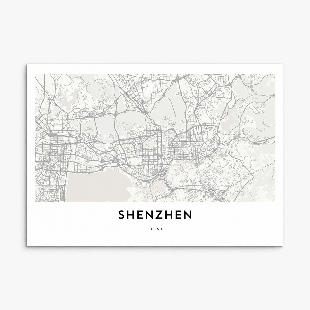 Shenzhen Map Poster, print only (unframed)