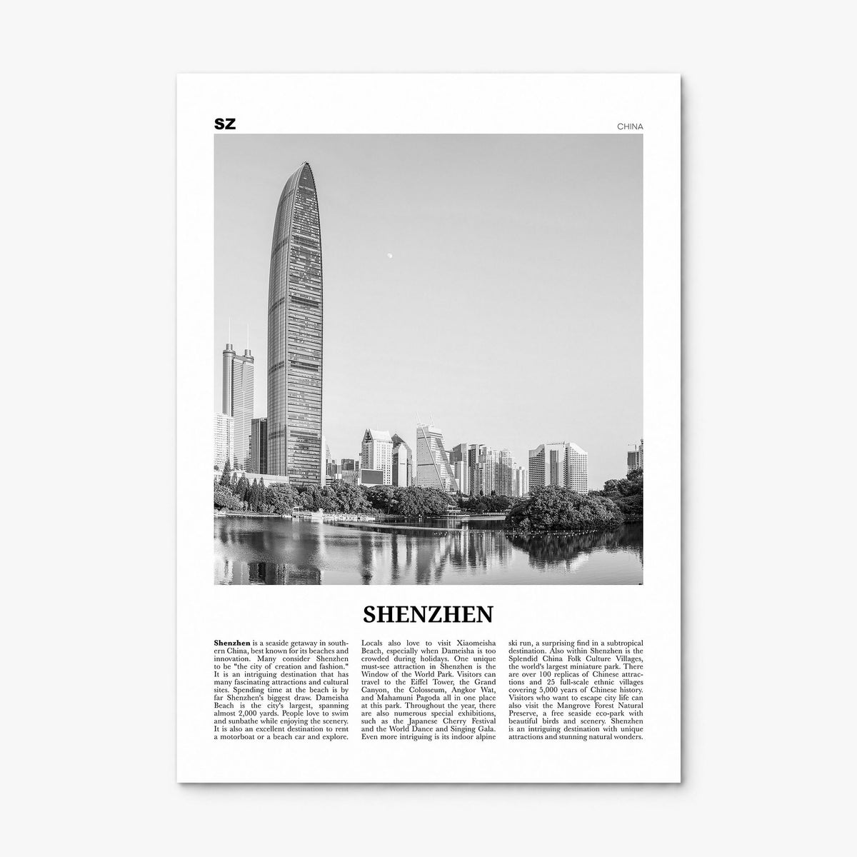 Shenzhen Newspaper Poster, print only (unframed)