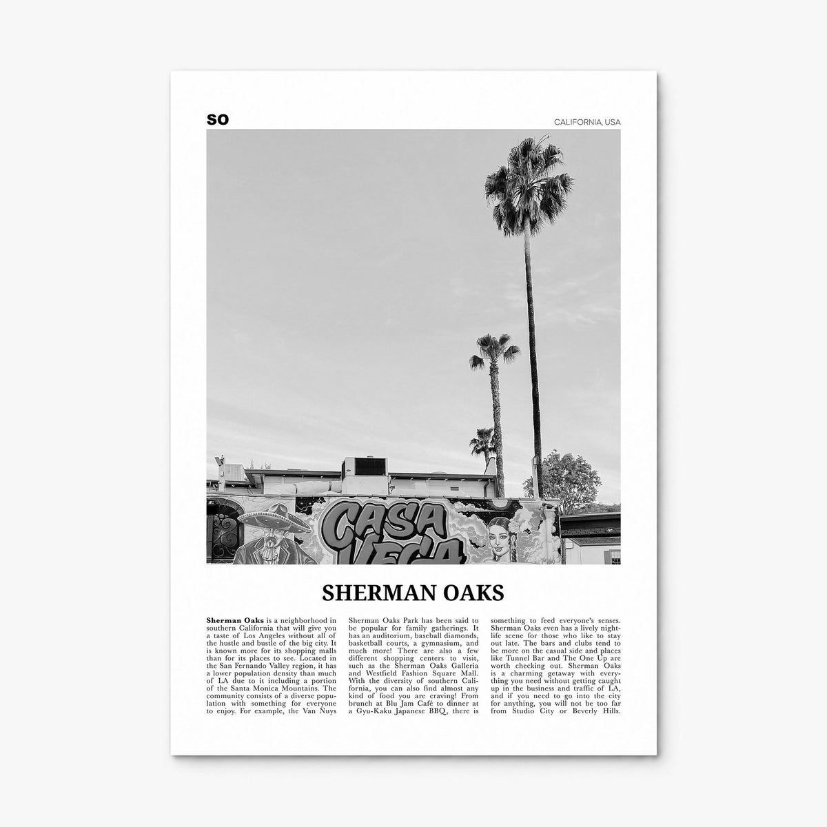 Sherman Oaks Newspaper Poster, print only (unframed)