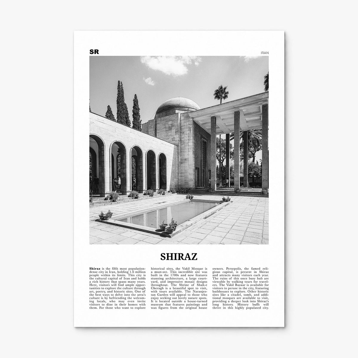 Shiraz Newspaper Poster, print only (unframed)