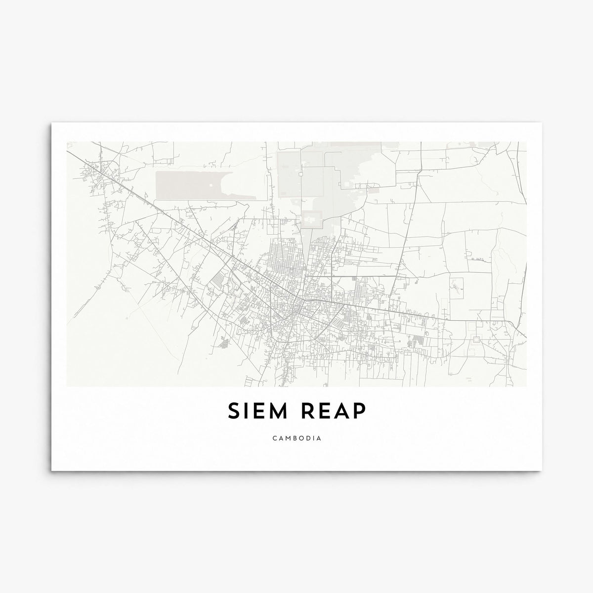 Siem Reap Map Poster, print only (unframed)