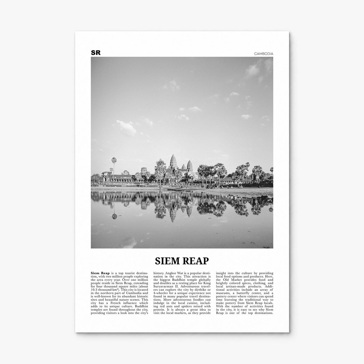 Siem Reap Newspaper Poster, print only (unframed)