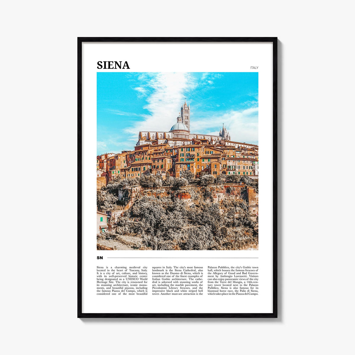 Siena Travel Poster