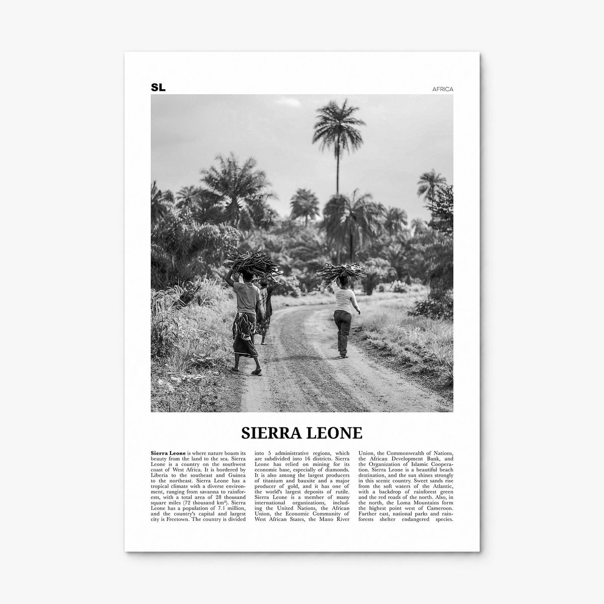 Sierra Leone Newspaper Poster, print only (unframed)