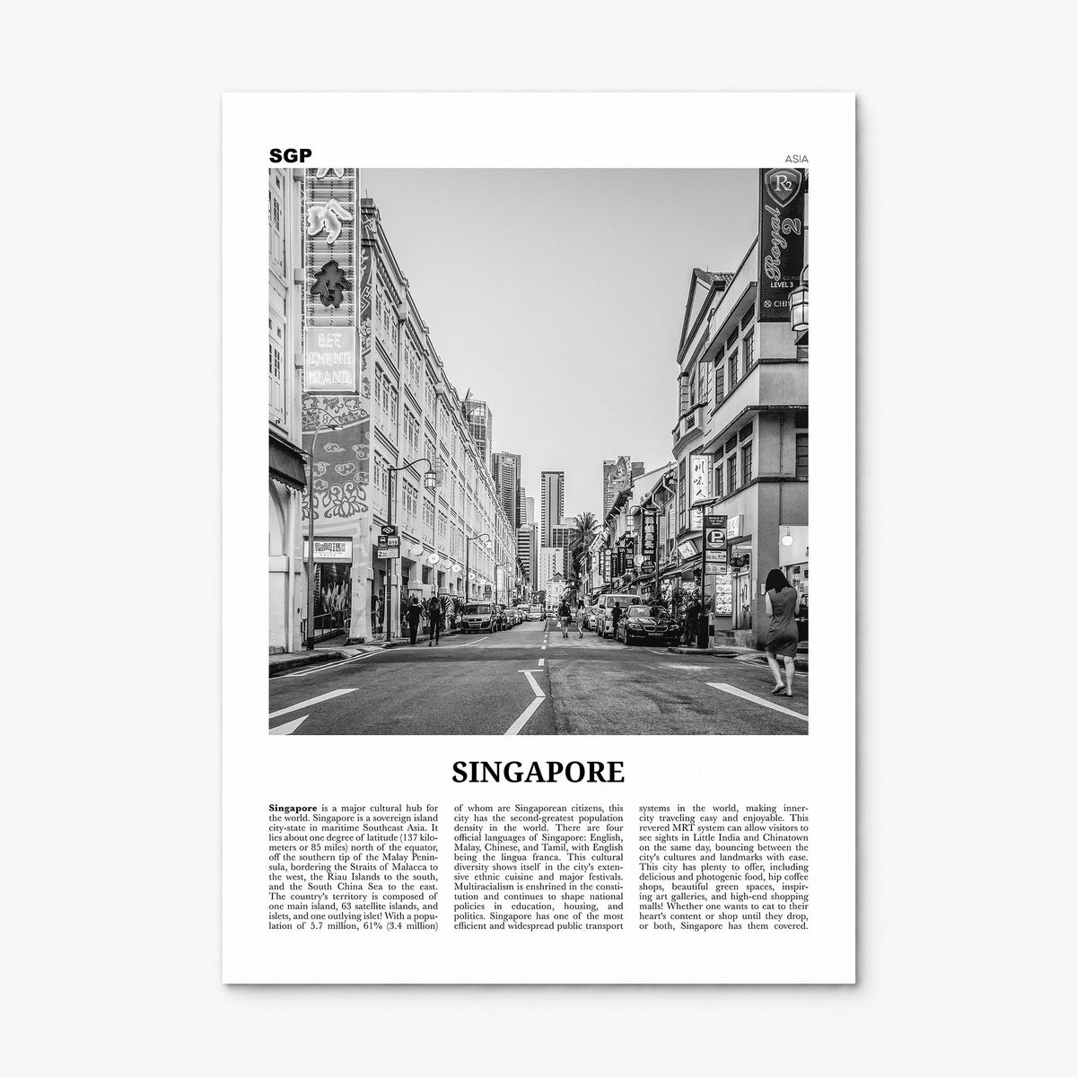 Singapore Newspaper No 2 Poster, print only (unframed)