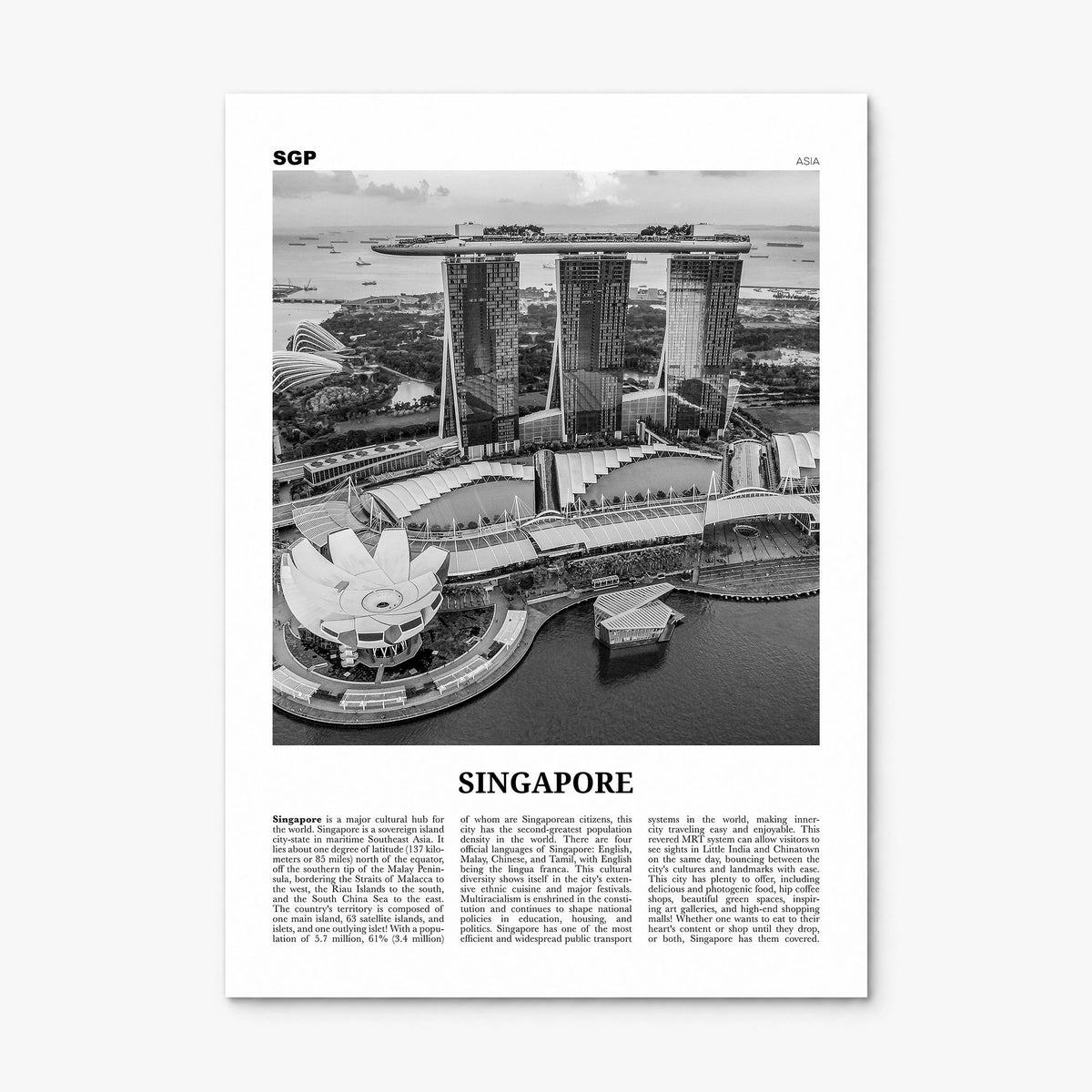 Singapore Newspaper No 3 Poster, print only (unframed)
