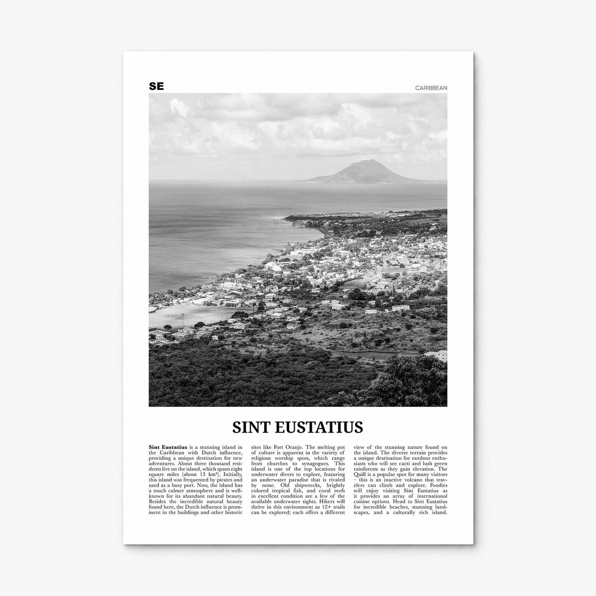 Sint Eustatius Newspaper Poster, print only (unframed)