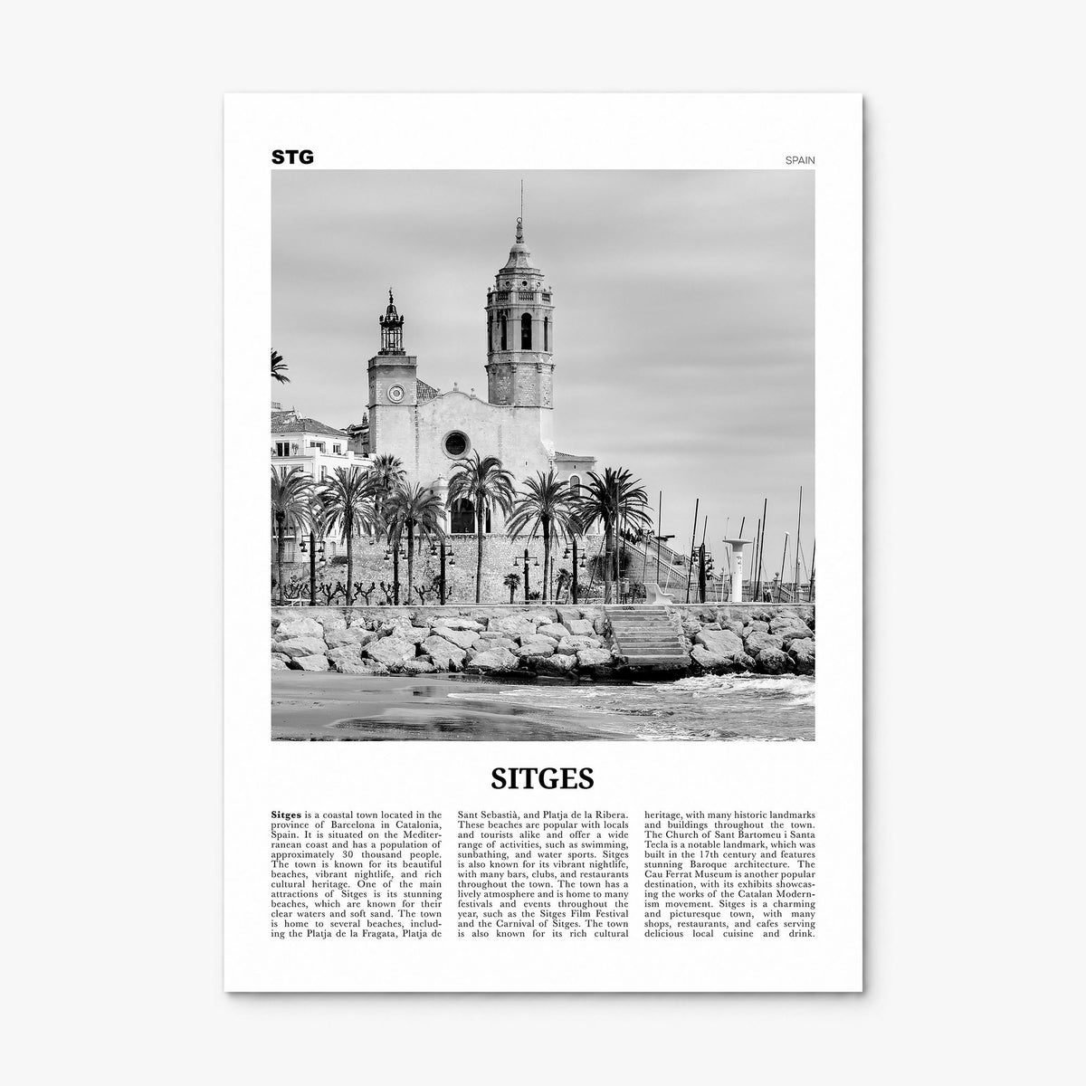 Sitges Newspaper Poster, print only (unframed)