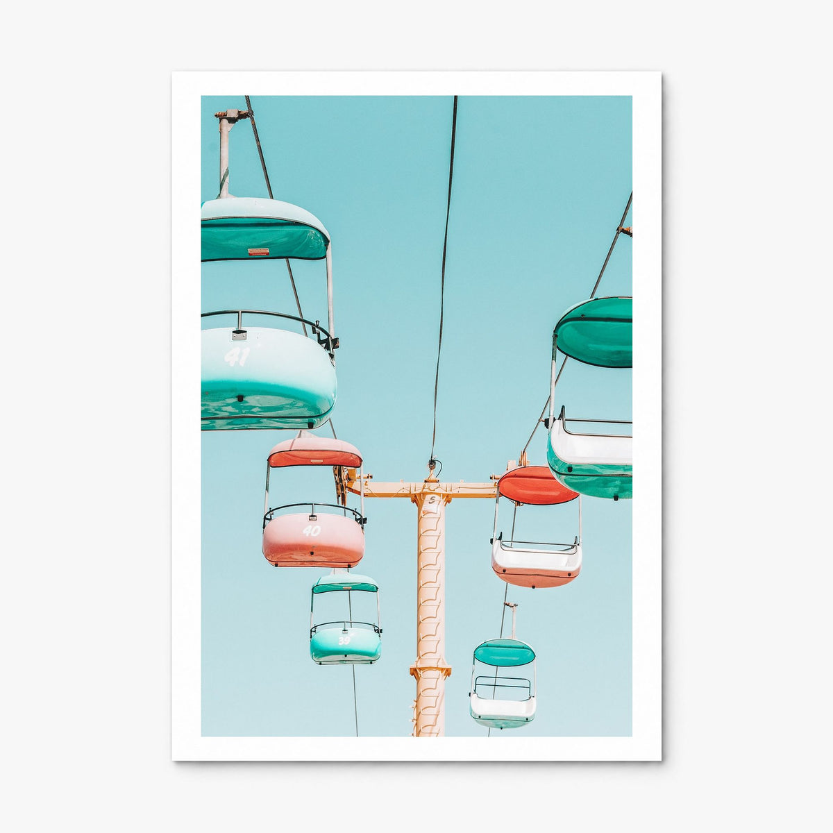 Sky Glider Ride Photo Poster, print only (unframed), white border