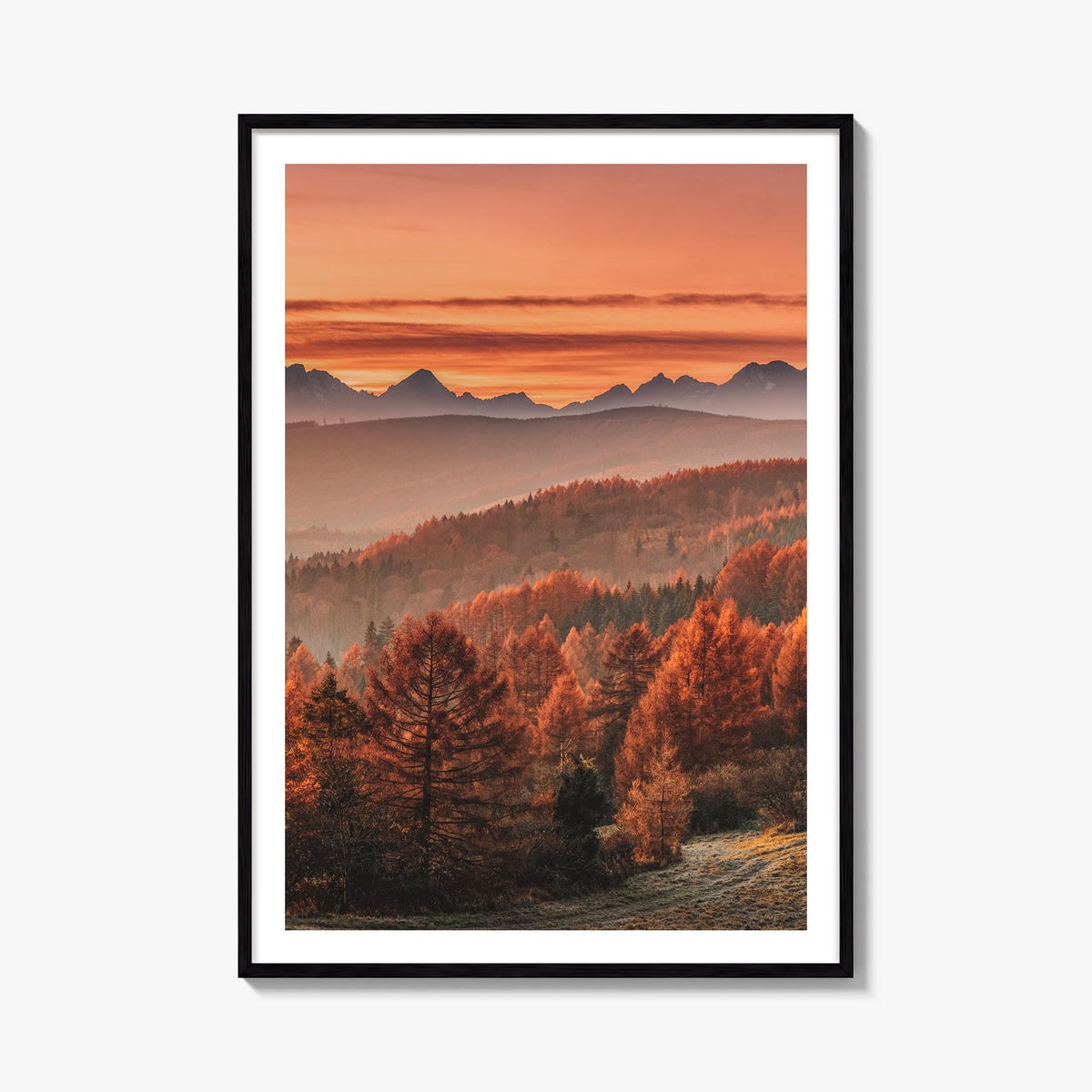 Slovakia colorful photo poster of Europe – vertical wall art, unframed print shown in interior mockup
