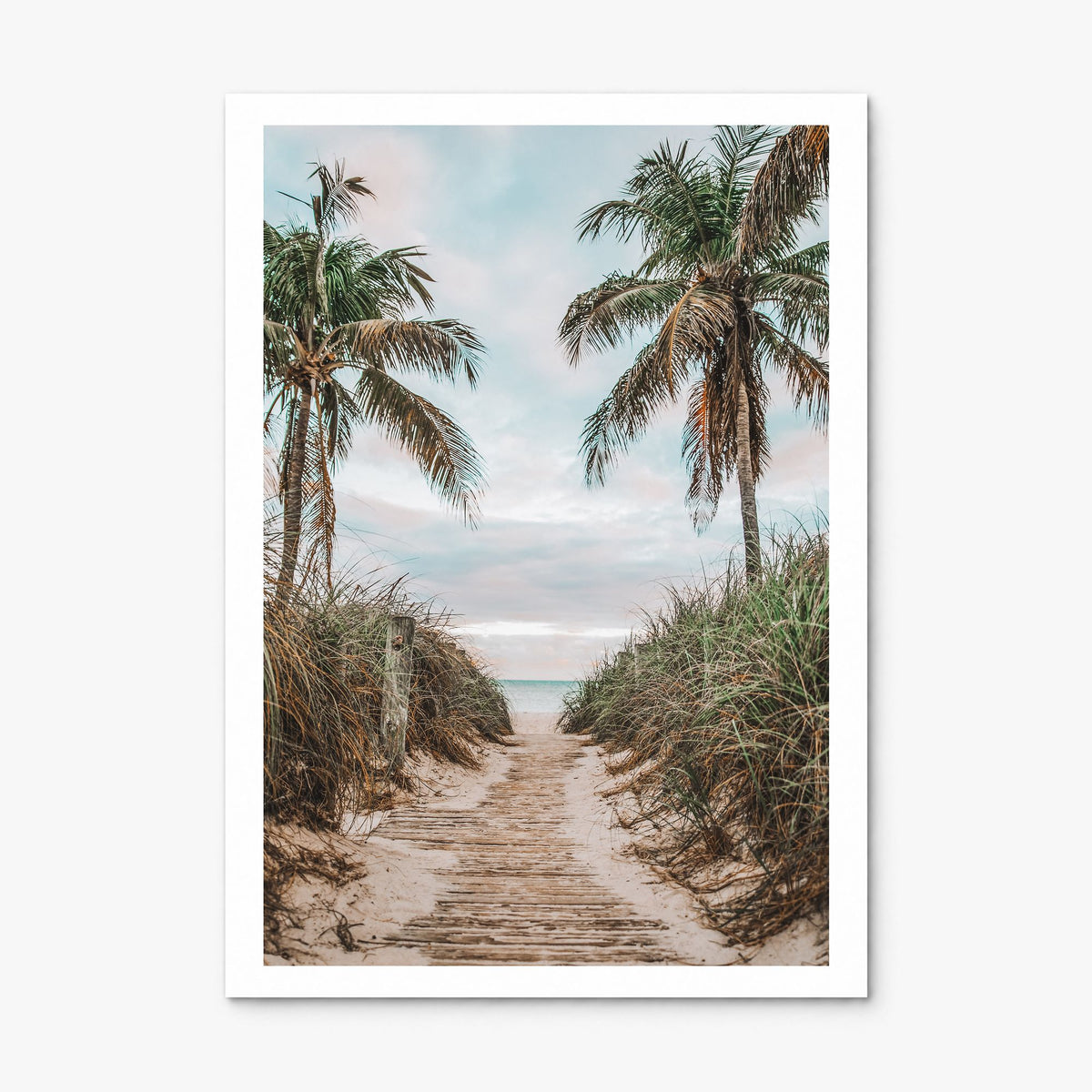 Smathers Beach Photo Poster, print only (unframed), white border