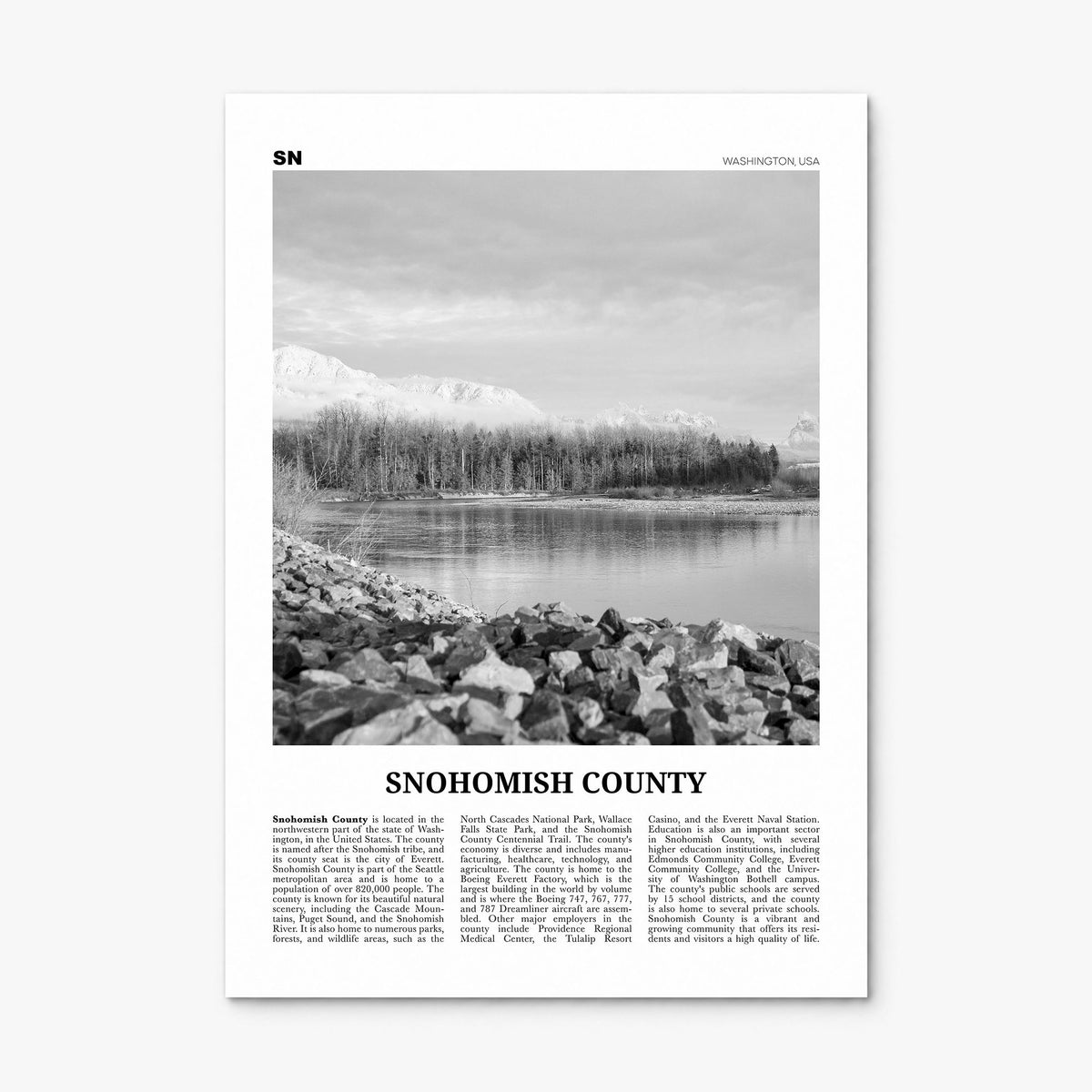 Snohomish County Newspaper Poster, print only (unframed)