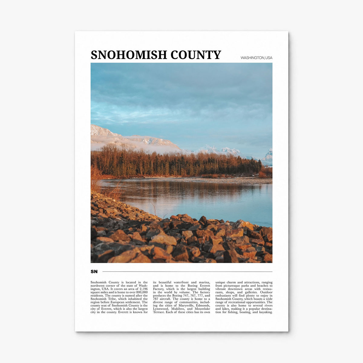 Snohomish County Travel Poster, print only (unframed)