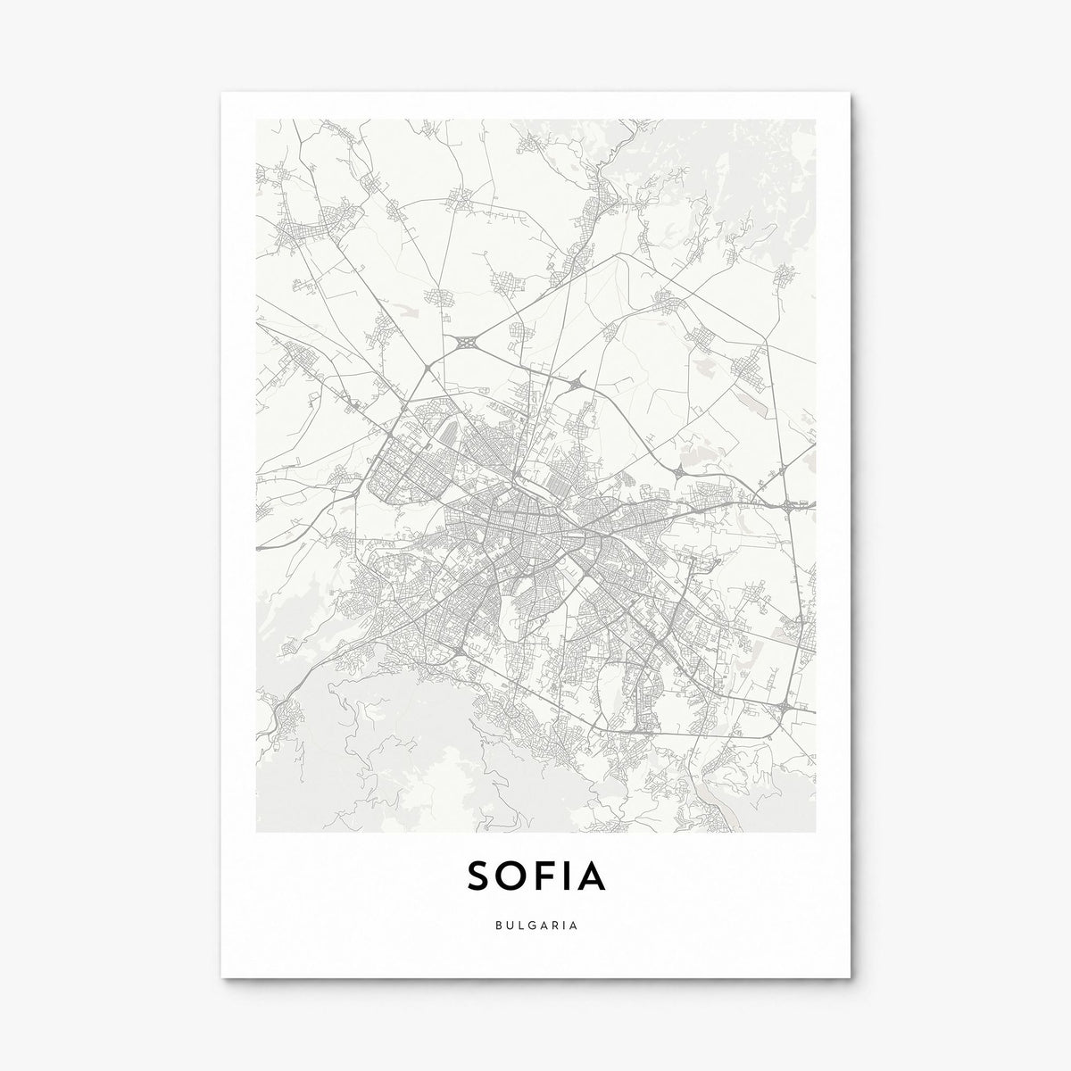 Sofia Map Poster, print only (unframed)