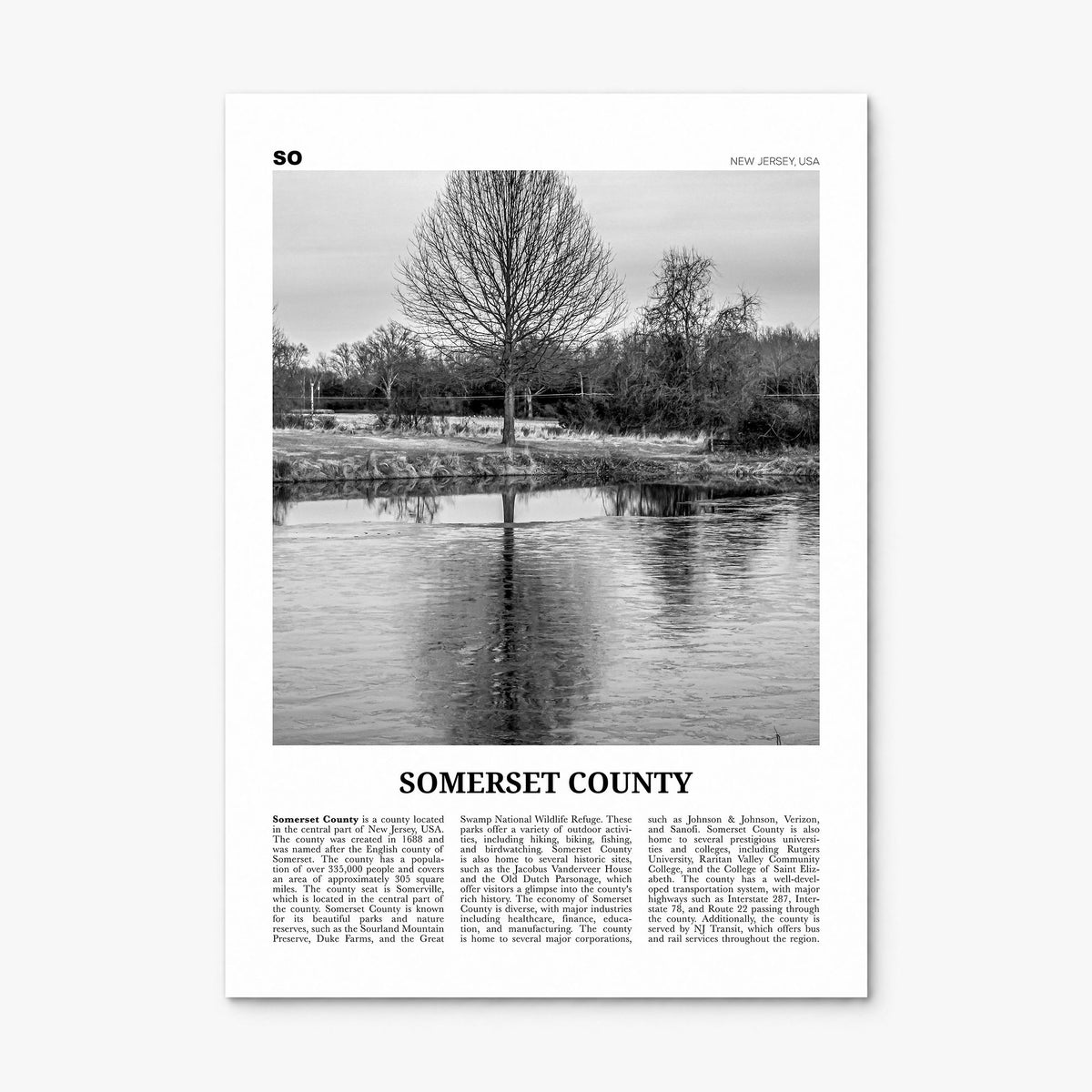 Somerset County Newspaper Poster, print only (unframed)
