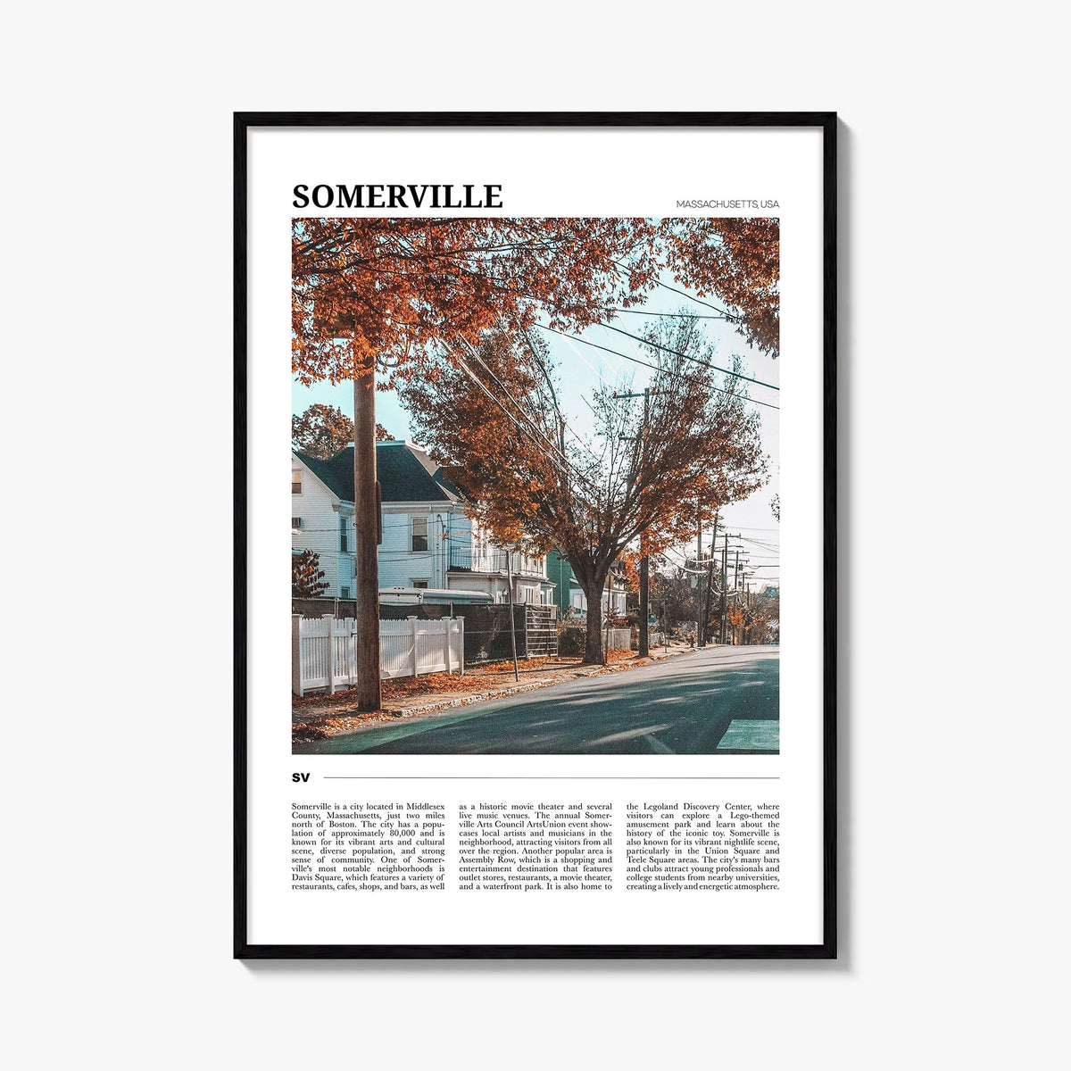 Somerville Travel Poster