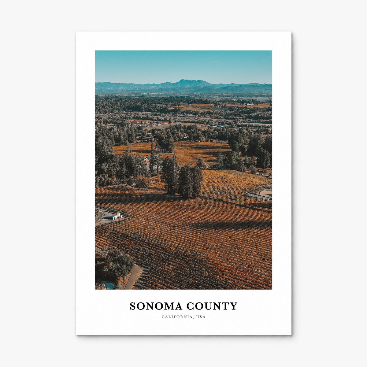 Sonoma County Classic Poster, print only (unframed)
