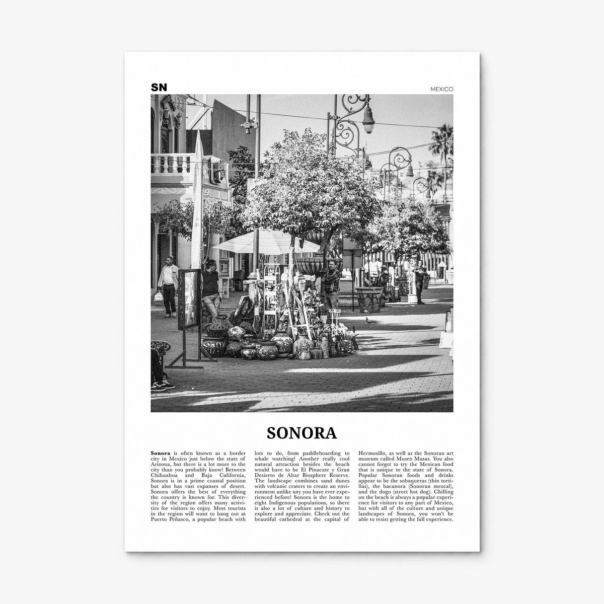 Sonora Newspaper Poster, print only (unframed)